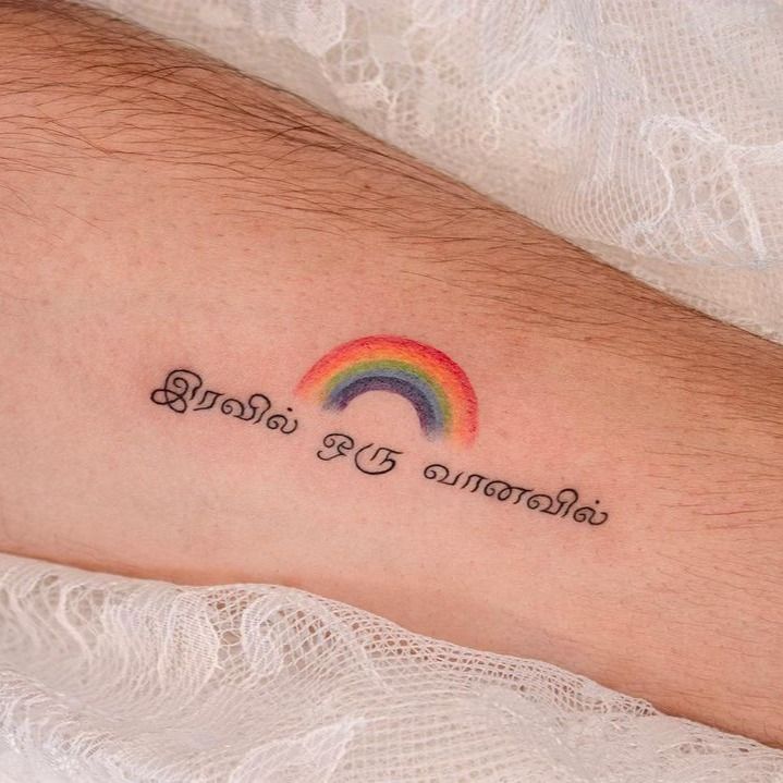 35 Small Rainbow Tattoos in 2021  Rainbow tattoos Rainbow tattoos pride Small  tattoos