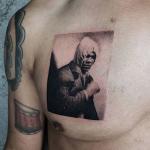 Illustrative tattoo by Kristianne aka krylve #kristianne #krylev #illustrative #muhammadali #portrait #boxer #sports