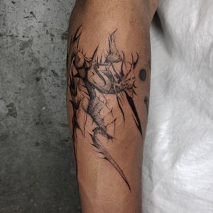 Illustrative tattoo by Kristianne aka krylve #kristianne #krylev #illustrative #monster #manga #anime #demon #darkart