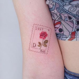 Stamp with a rose