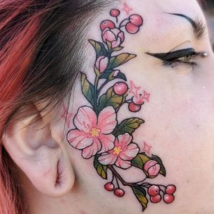 Face tattoo by Rosie Cole