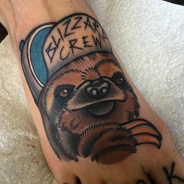 Cute sloth tattoo by susanne könig  Tattoogridnet