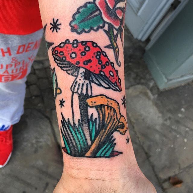 Walking mushroom tattoo in 2023  Mushroom tattoos Tattoos Small tattoos