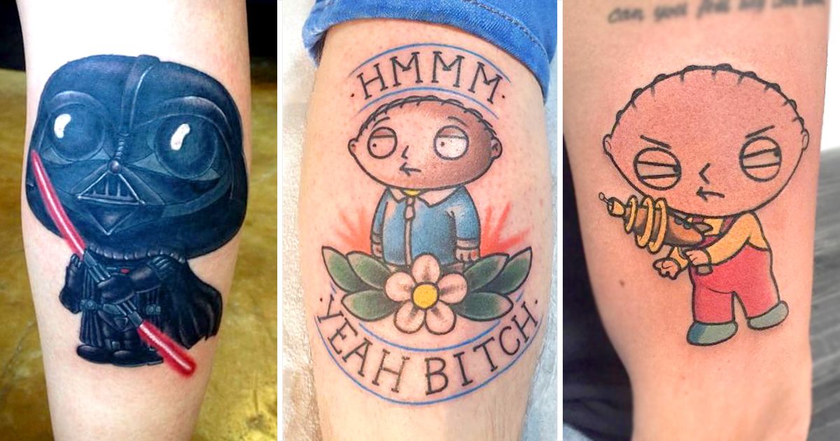stewie, family, guy, griffin, hilarious, tattoos.