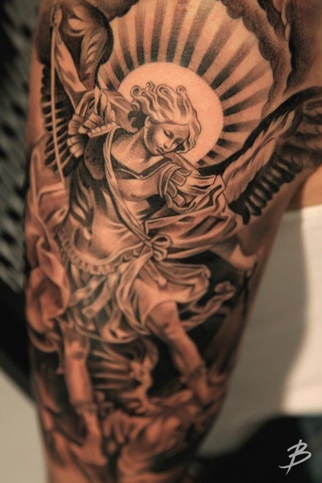 8 Powerful & Protective Archangel Michael Tattoos • Tattoodo