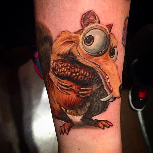Tribute Tattoos of the One and Only Scrat from Ice Age  Tattoodo