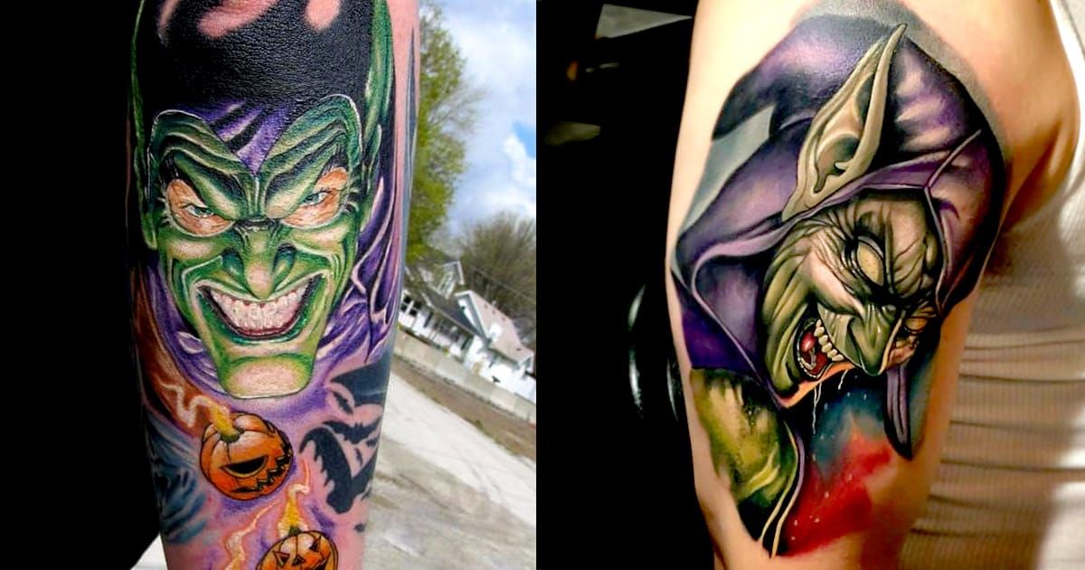 8 Menacing Green Goblin Tattoos. 