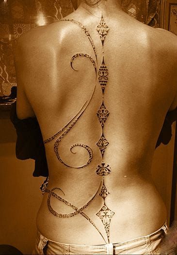 52 Spine Tattoos That Are Elegant And Beautiful | Spine tattoos for women,  Tattoos for women, Pattern tattoo