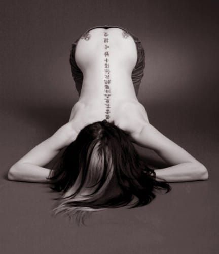 Calligraphy and letters are very popular for spine tattoos. #calligraphy #letter #lettering #spinetattoo