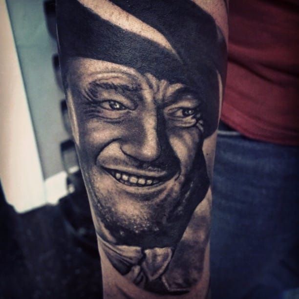 John Wayne Portrait by Dave Myers TattooNOW
