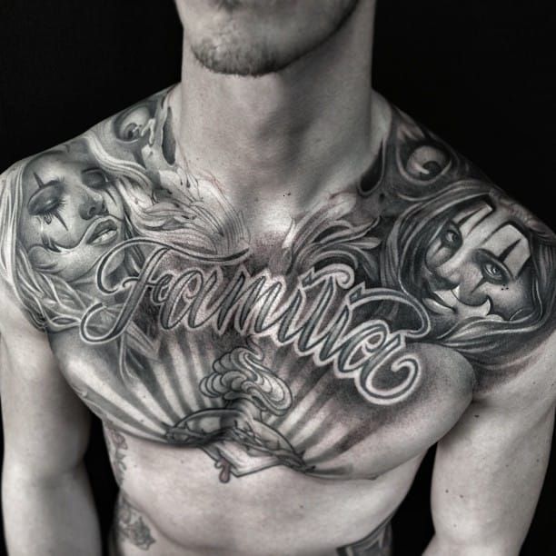 fancy lettering tattoo