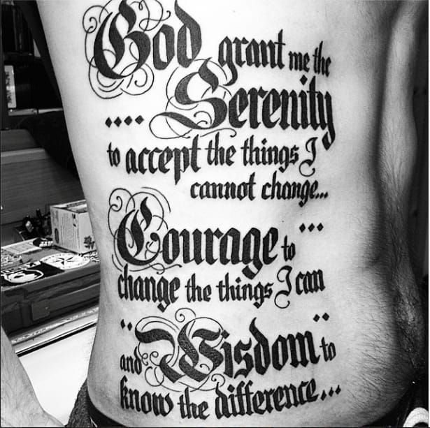 fancy lettering tattoo