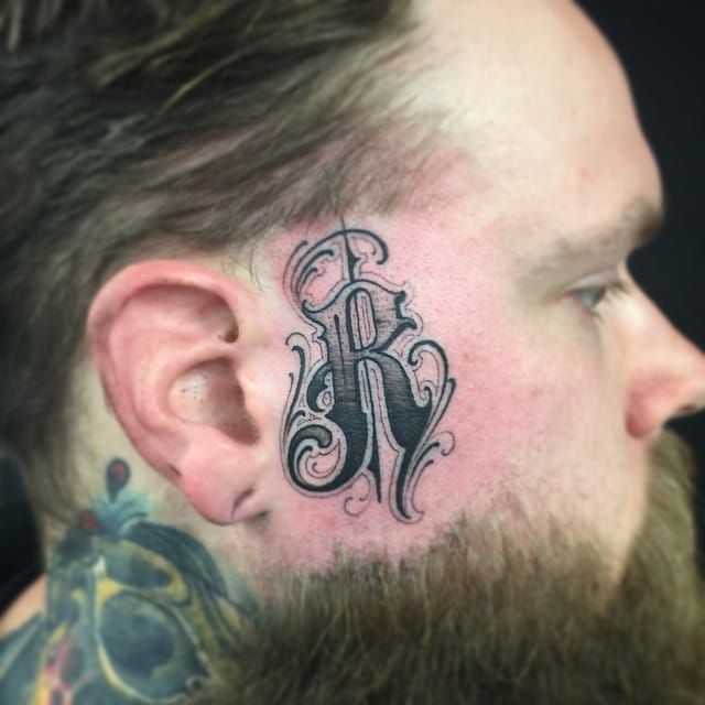 elaborate font tattoo