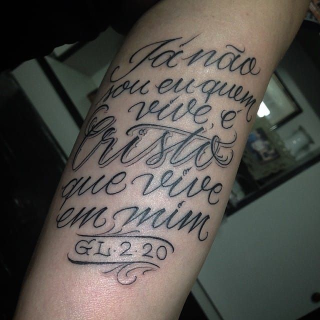 fancy lettering tattoo