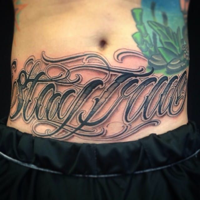 fancy lettering tattoo