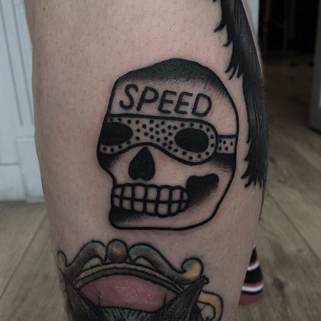 Funky Speed Skull Tattoos by Hudson Tattoo  Tattoodo