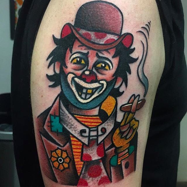 Sad Clown Tattoo Design