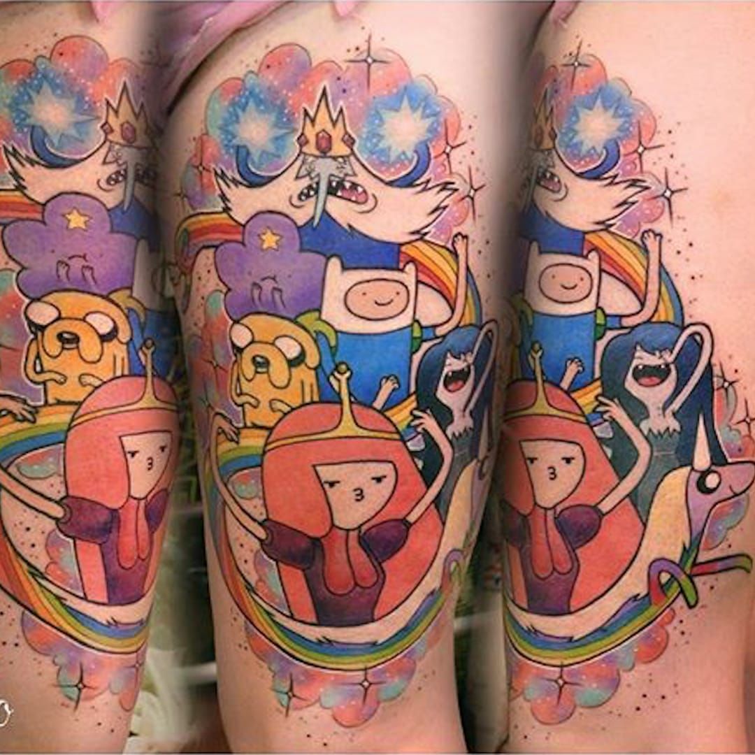60 Adventure Time Tattoo Designs For Men  Animated Ink Ideas