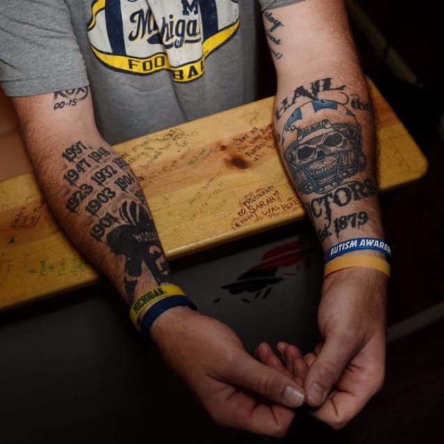 Pin by Andrea Epifano on Tattoos  Michigan go blue University of michigan  logo Wolverines football