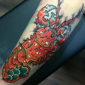 Lobster Tattoo by Bonel Tattooer #lobster #lobstertattoo #japanese #japanesetattoos #japanesetattoo #irezumi #irezumitattoo #BonelTattoo