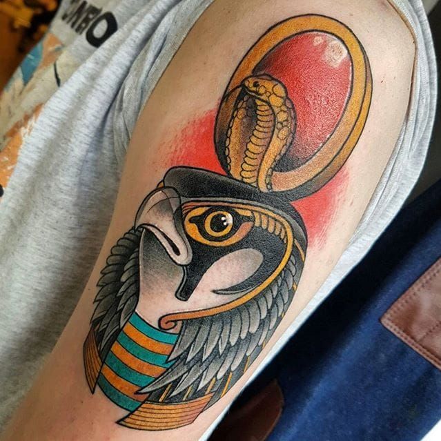 Ra Egyptian God cover up tattoo in progress  Egyptian tattoo Tattoos  Inca tattoo