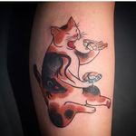 Horitomo (IG—horitomo_stateofgrace) ironically tattooed a rat on this monmon cats back. #Irezumi #Horitomo #monmoncats #rat #sushi