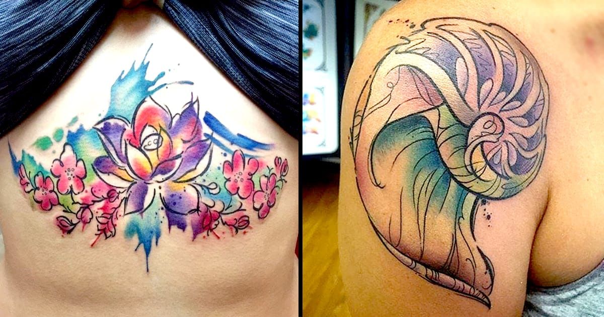 Samantha Vail's Bold Watercolor Tattoos • Tattoodo