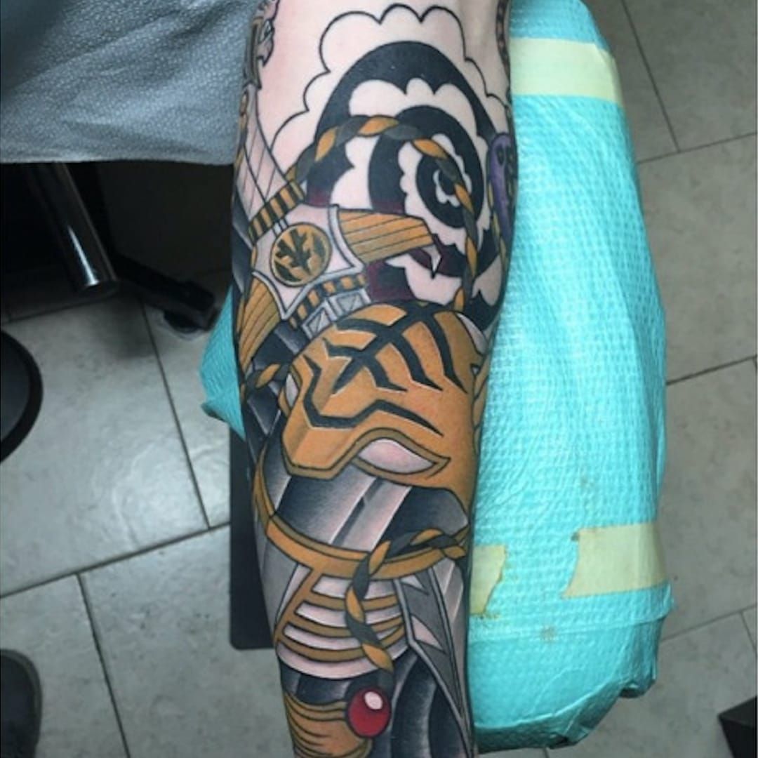 Pin by Zachary on Tattoo  Power Rangers  Arm sleeve tattoos Power  rangers tattoo Dbz tattoo