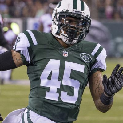 New York Jets - Rontez Miles rocked the new helmet on