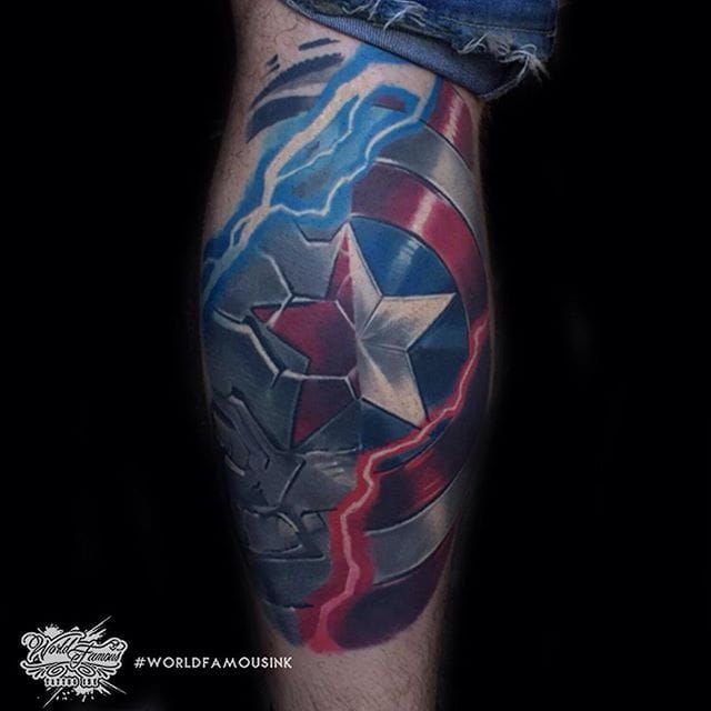 UPDATED 40 Heroic Captain America Tattoos