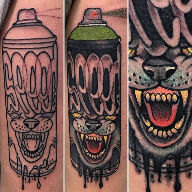 15 Cool Spray Can Tattoos For Street Artists  Tattoodo