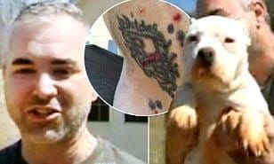 Ernesto Rodriguez took it upon himself to tattoo the thin skin of his own dog's belly.