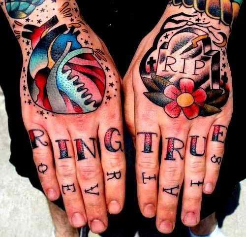 Traditional letters are usually rendered this way for the purpose bold & readable finger tattoos. Lettering finger tattoo, artist unknown. #lettering #fingertattoo