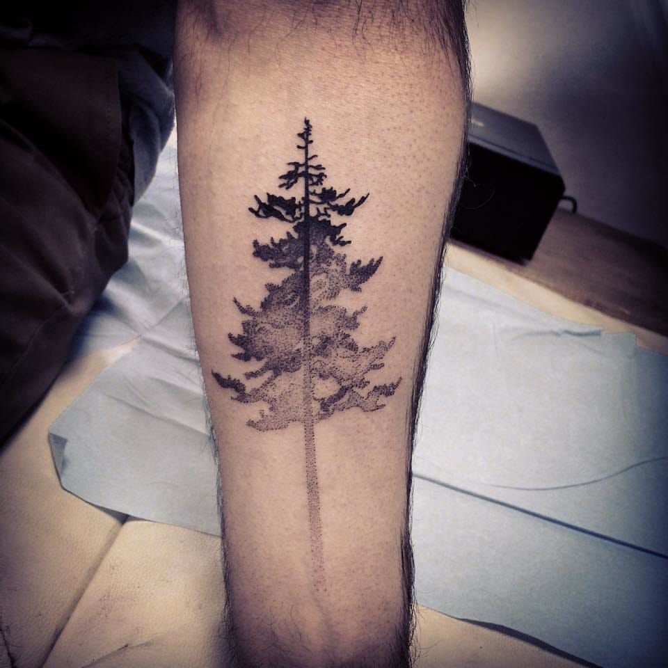 Dotwork tree tattoo by Zeke Yip  Nature tattoos Tree tattoo Minimalist  tattoo