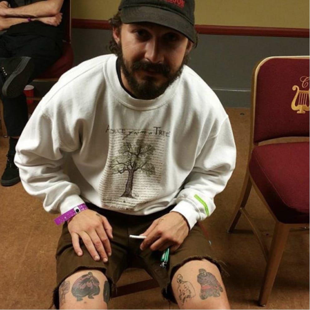 Shia LaBeouf gets entire chest tattooed for The Tax Collector The New  Indian Express