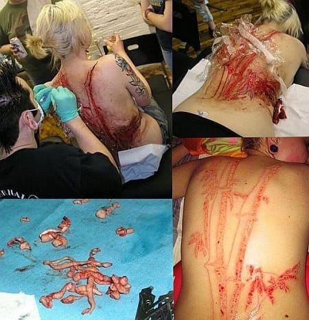 Skin carving