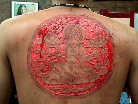 Second Sun Tattoo - fun piece made to look cut out of skin | Facebook