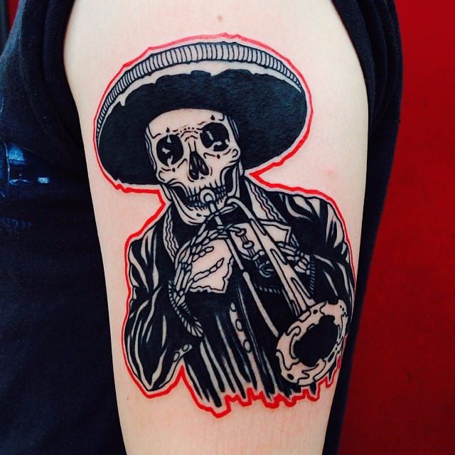 Calavera skull tattoo mariachi charrotattoo inked ink tattoosformen  tattoosforwomen dayofthedeadtattoo skulltattoo skull  Instagram