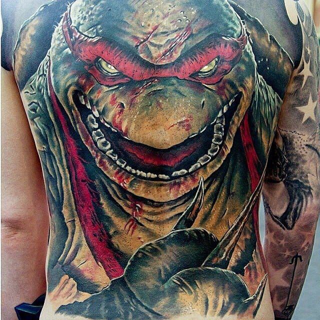 Teenage Mutant Ninja Turtle tattoo by honkeykonger at bigtroubletattoo in  San Diego CA  Instagram