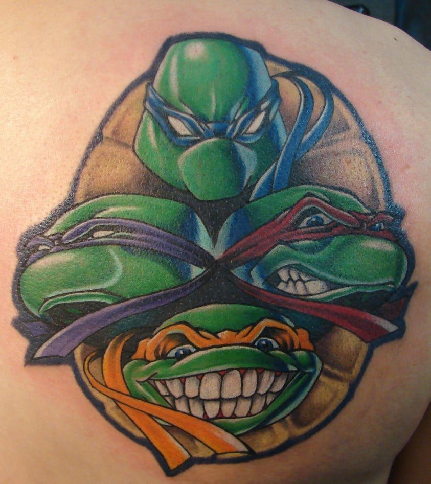 Teenage Mutant Ninja Turtle Tattoo  Raphael  Ninja turtle tattoos Turtle  tattoo Lake tattoo