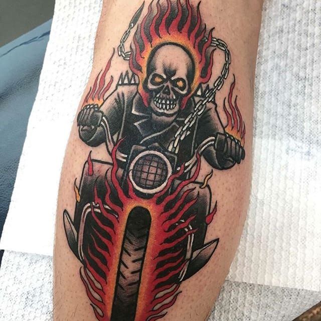 Simply Inked Ghost Rider Semi Permanent Tattoo