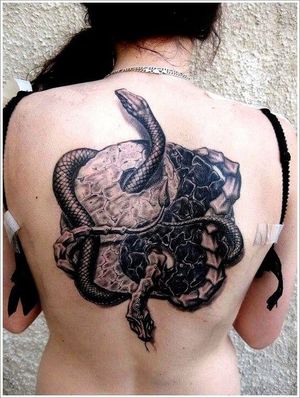 Animal-inspired yin yang tattoo