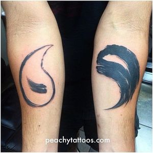 brushstroke style matching tattoo