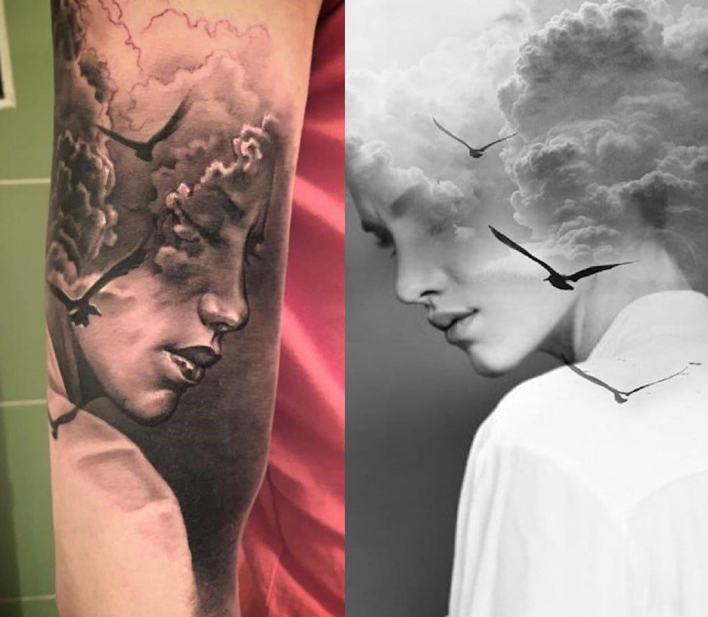 Right, the art of Mora, left the ink of Matkovski Calin.
