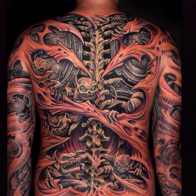 An Amazing 3D Back Tattoo  Awesome  3d tattoo Amazing 3d tattoos Back  tattoo
