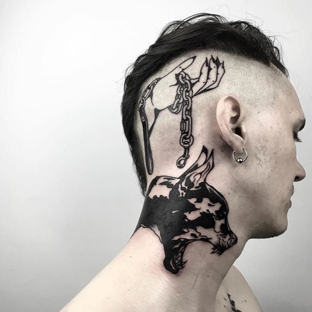 Top 63 Blackwork Tattoo Ideas 2021 Inspiration Guide  Neck tattoo for  guys Pattern tattoo Tattoo pattern
