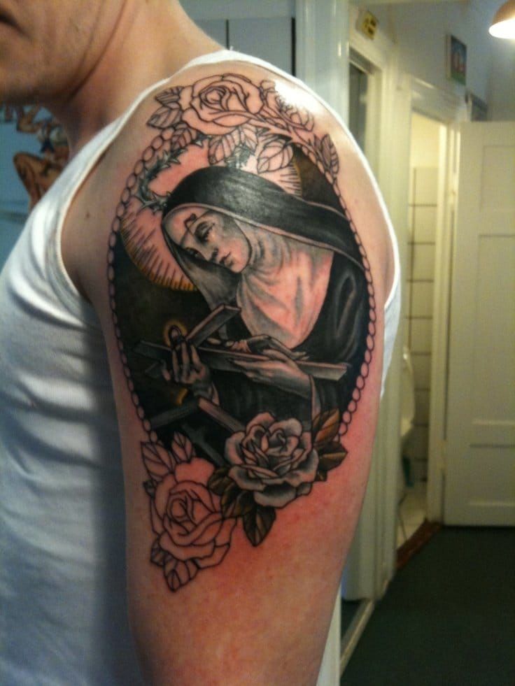 A stunning portrait of St. Rita