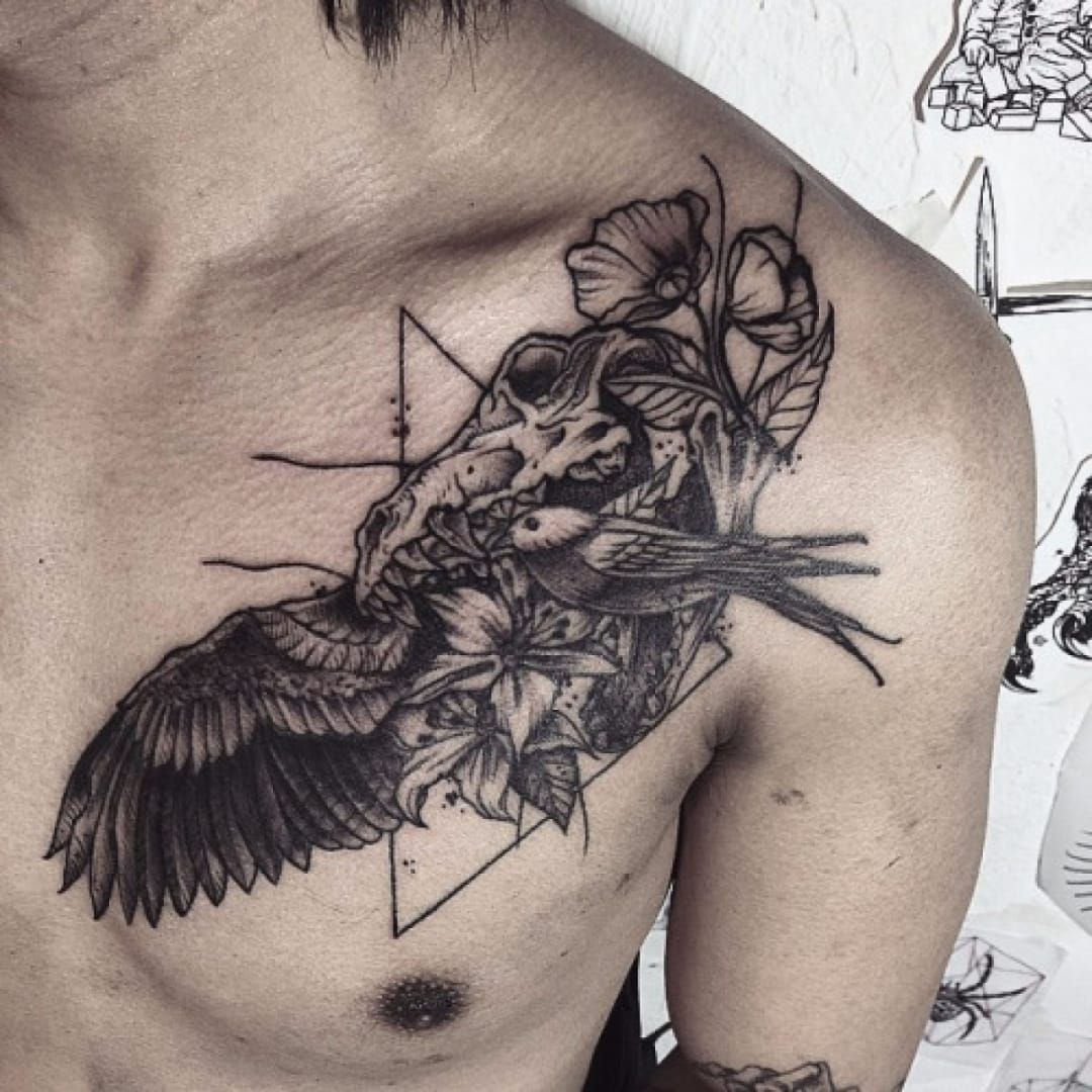 55 Favorite Birds Tattoos On Chest  Tattoo Designs  TattoosBagcom