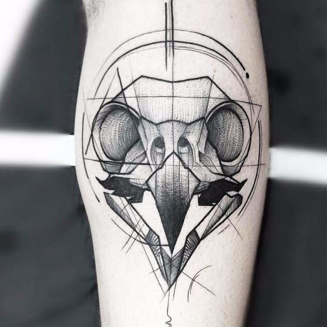 TattooSnobcom  Bird Skull tattoo by benoztattoos at  Facebook