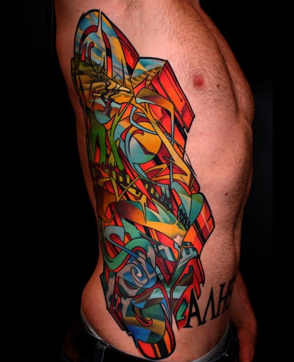 80 Graffiti Tattoos For Men  Inked Street Art Designs